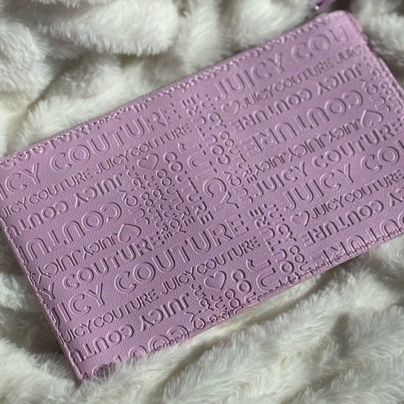 Juicy Couture Lavender Embossed Wristlet - Picture 2 of 3